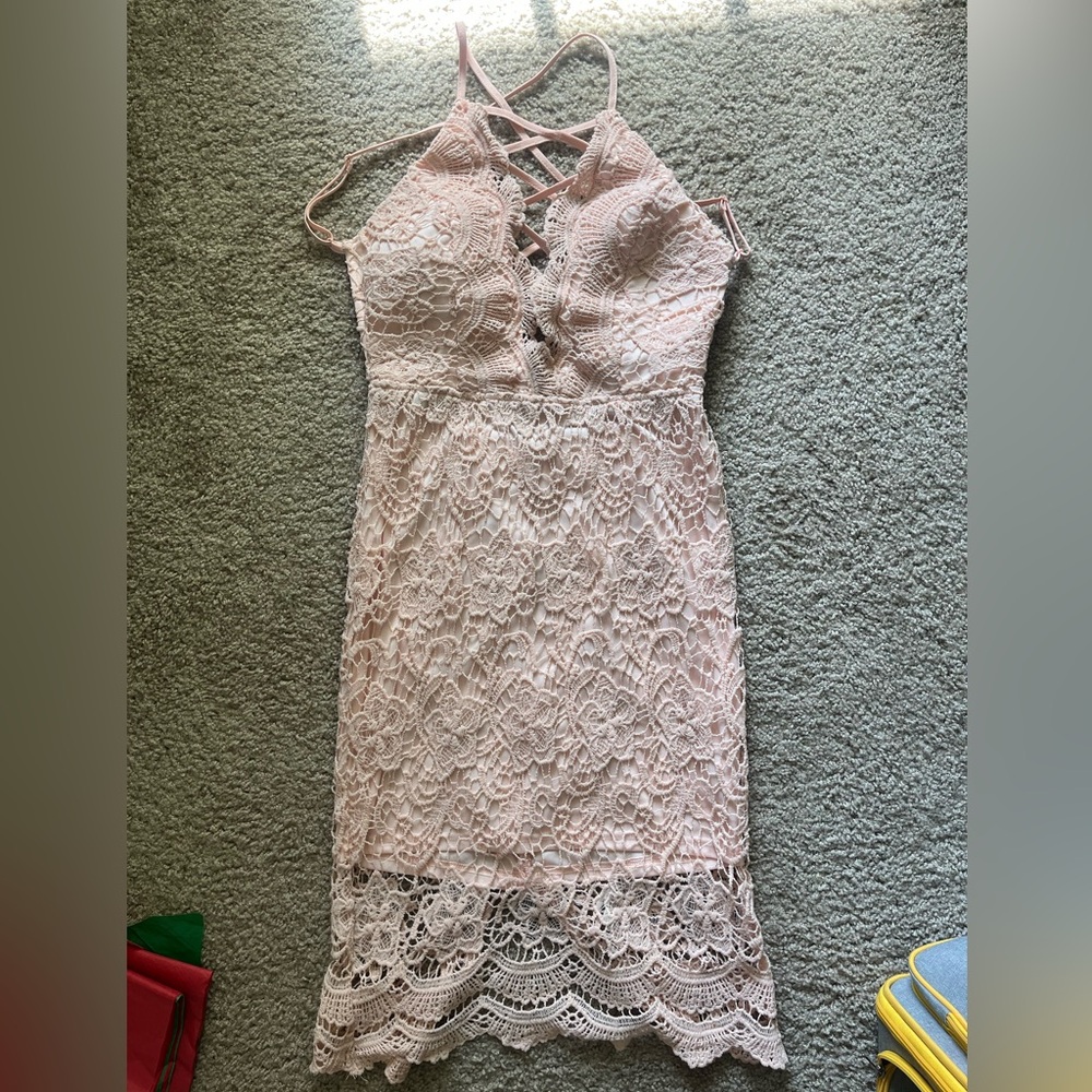 Blush Lace Dress